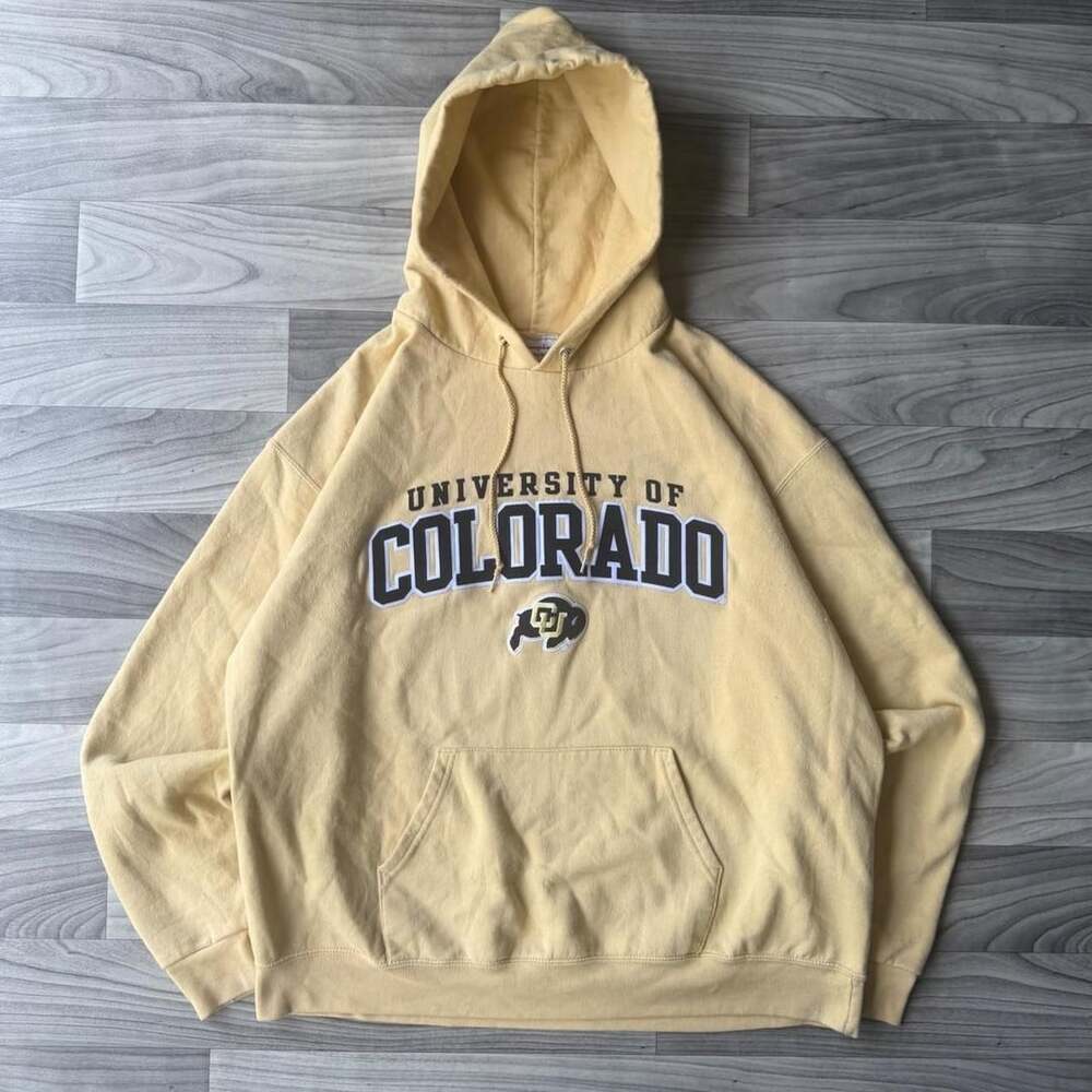 Champion University of Colorado Hoodie Size XL Yellow Collegiate